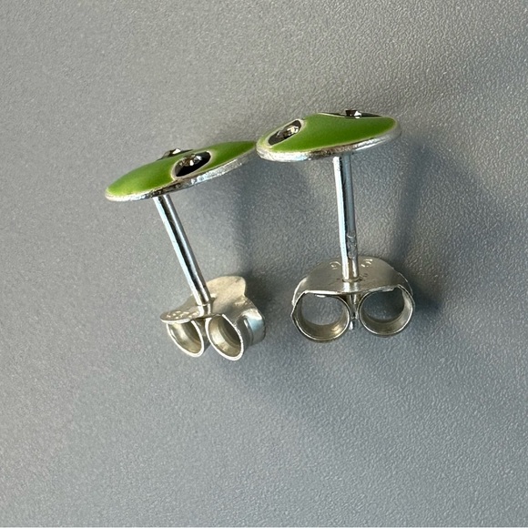 Sterling Silver Alien Stud Earrings - Picture 6 of 13